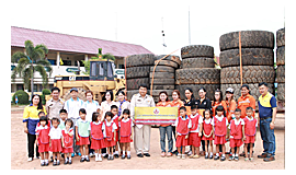 Tires donation at Phichit 2015
