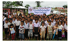 Donation at Veelaburi School, Lao P.D.R. 2007